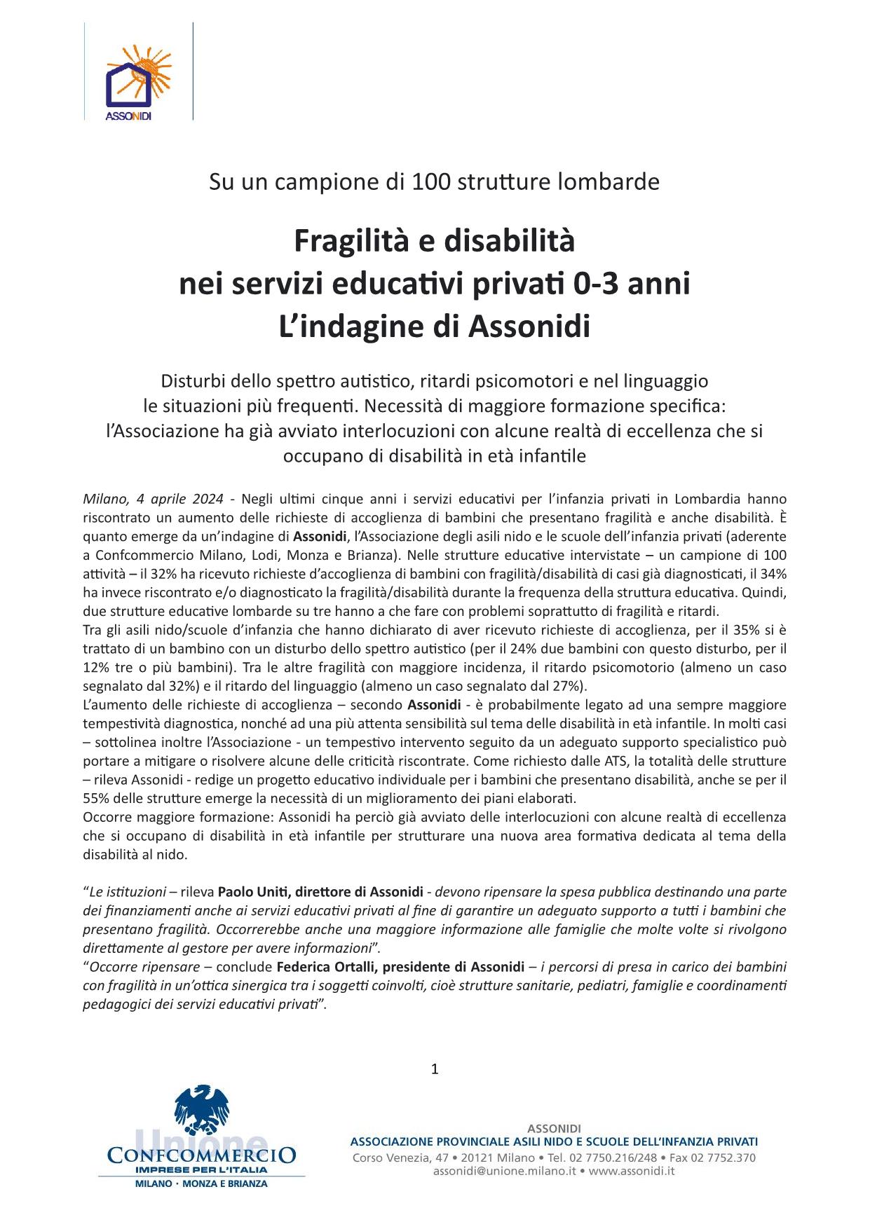 CS_4_aprile_2024_Indagine Assonidi richieste accoglienza fragilità disabilità asili nido lombardi_1